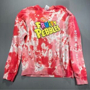 Fruity Pebbles x Love Your Melon Tie Dye Crewneck Sweatshirt - Womens Medium